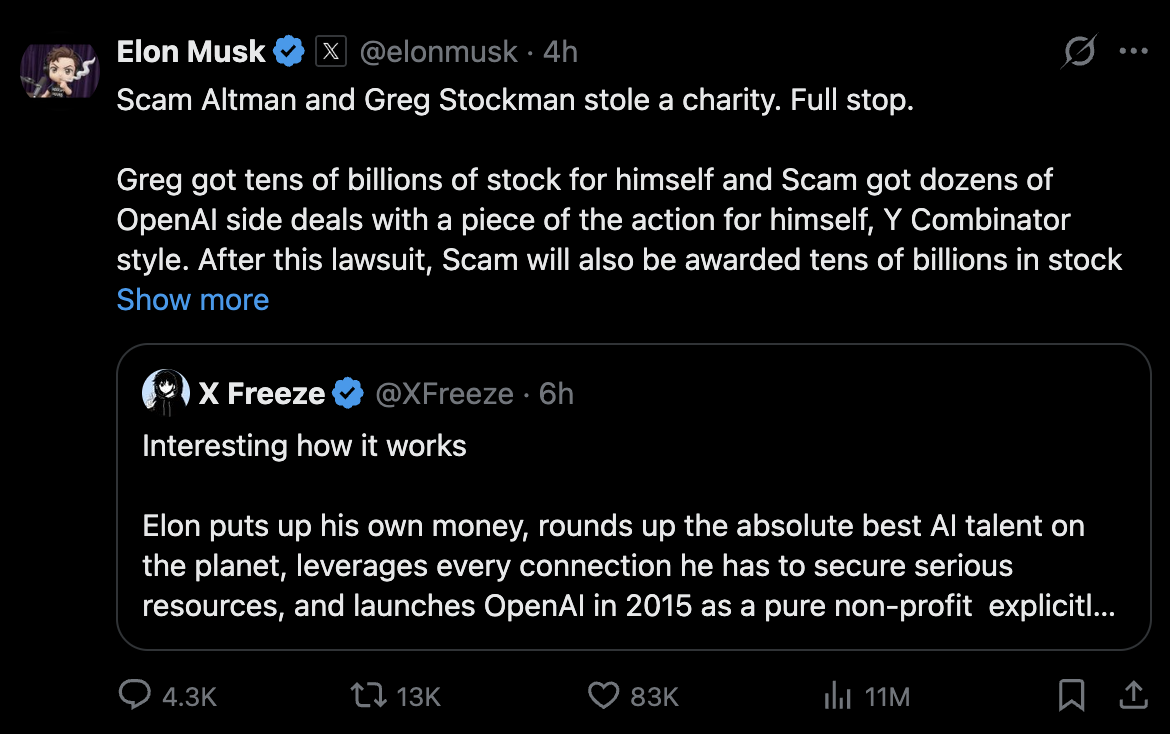 Felon Musk tweet screenshot 1